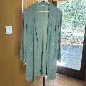 Transit Par Such Sage Green Outerwear Long Cardigan Size 2